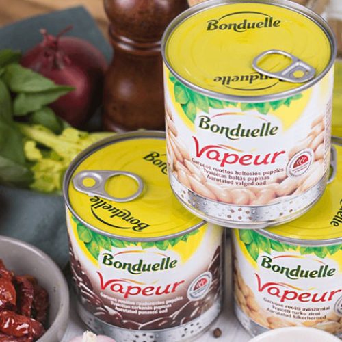 Boites de conserve Bonduelle vapeur