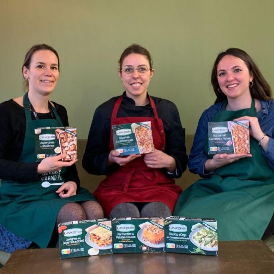 Manon Leclercq, chef culinaire I&D Dorothée Vidal & Inès Vanhuyse, chefs de produit Cassegrain Surgelé