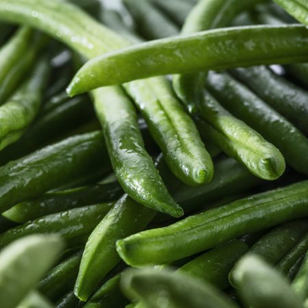 Gros plan sur des haricots verts