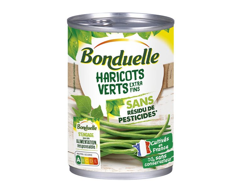 Boite de haricots verts extra fins