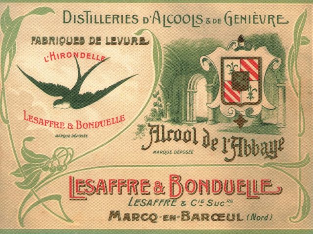 Publicité pour la distillerie “Lesaffre & Bonduelle, Alcool de l’Abbaye”, 1872